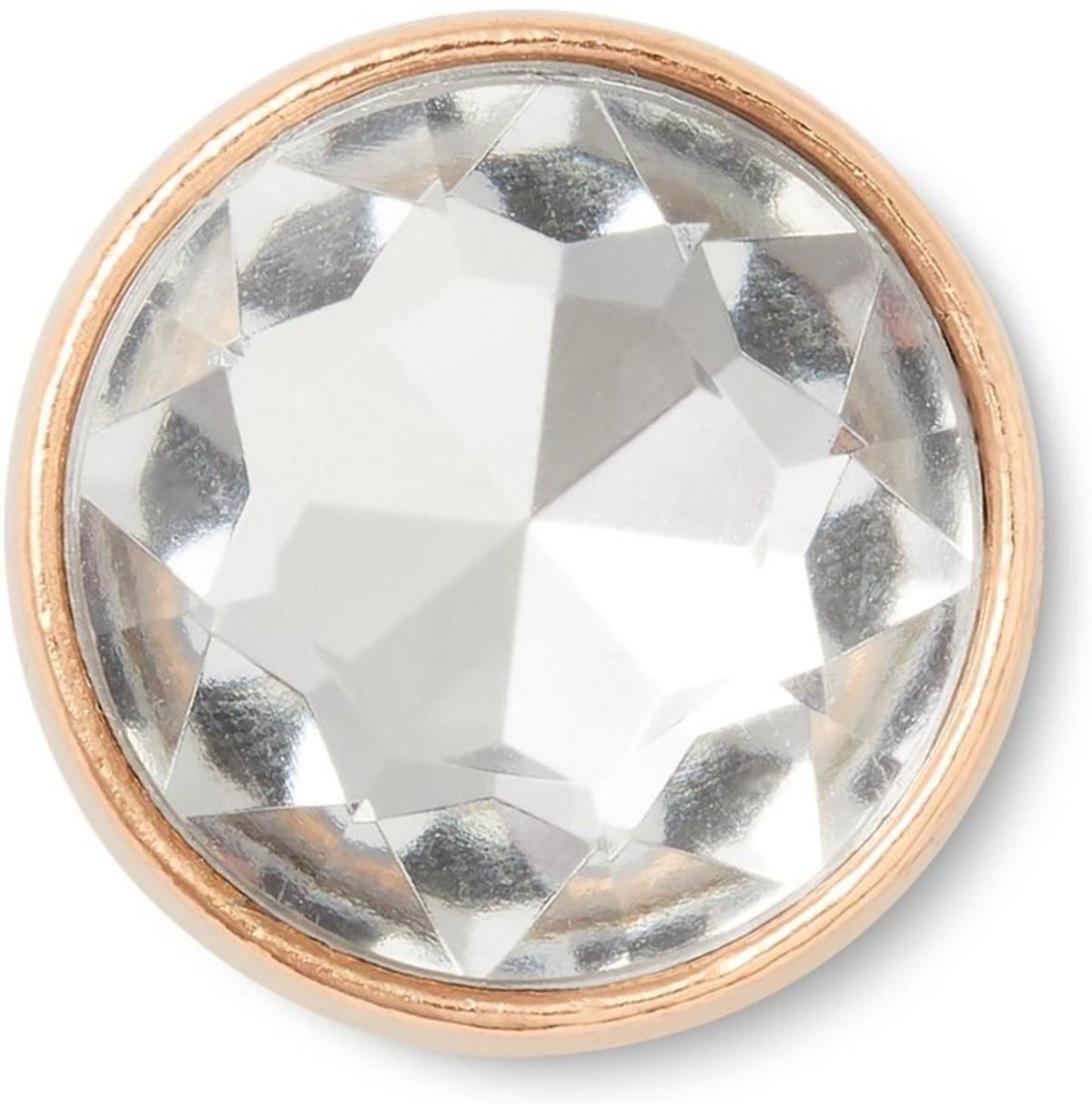 Infantil - Jibbitz™ Pedra Circular Transparente