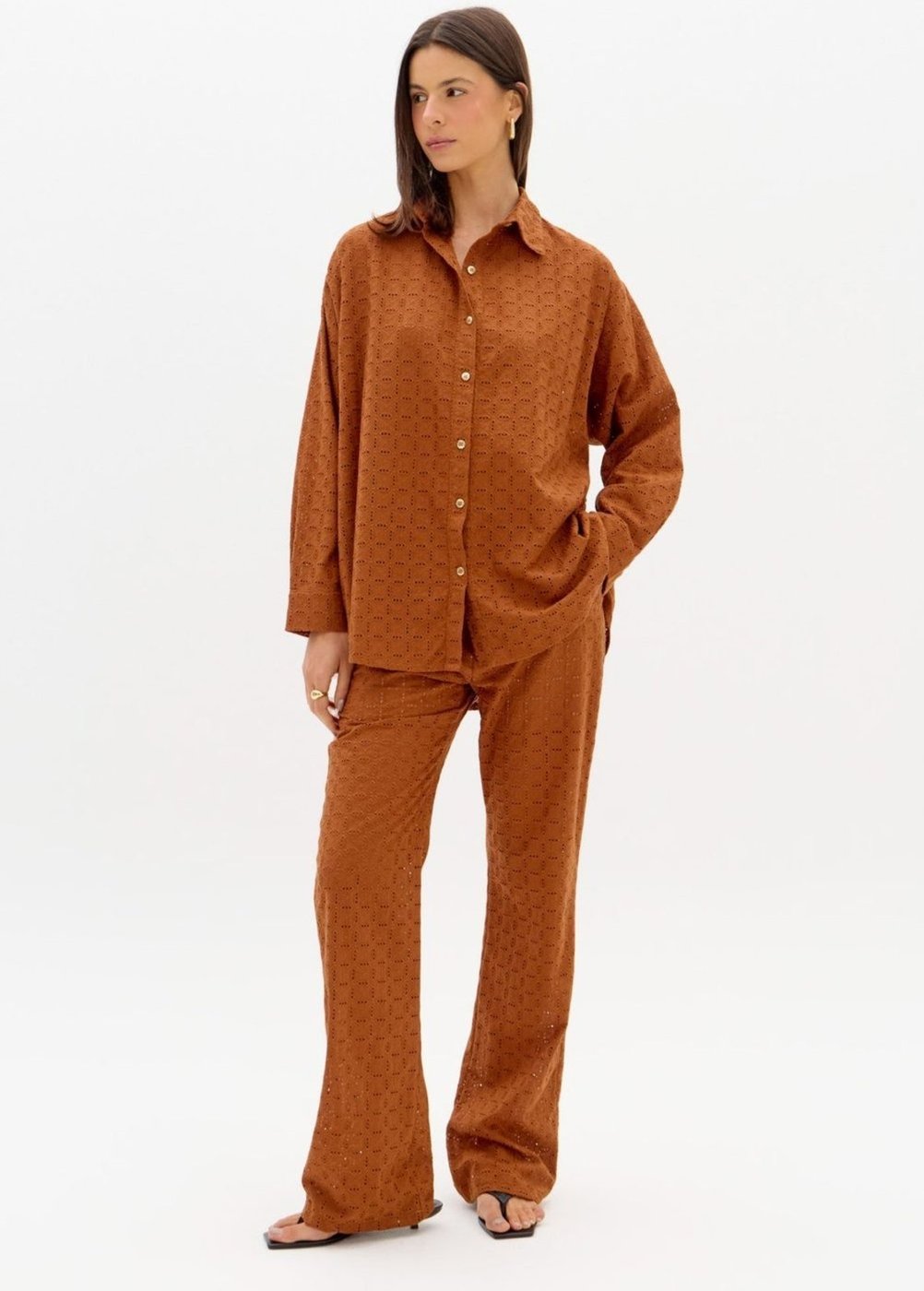 Calça New Flare Com Bolsos