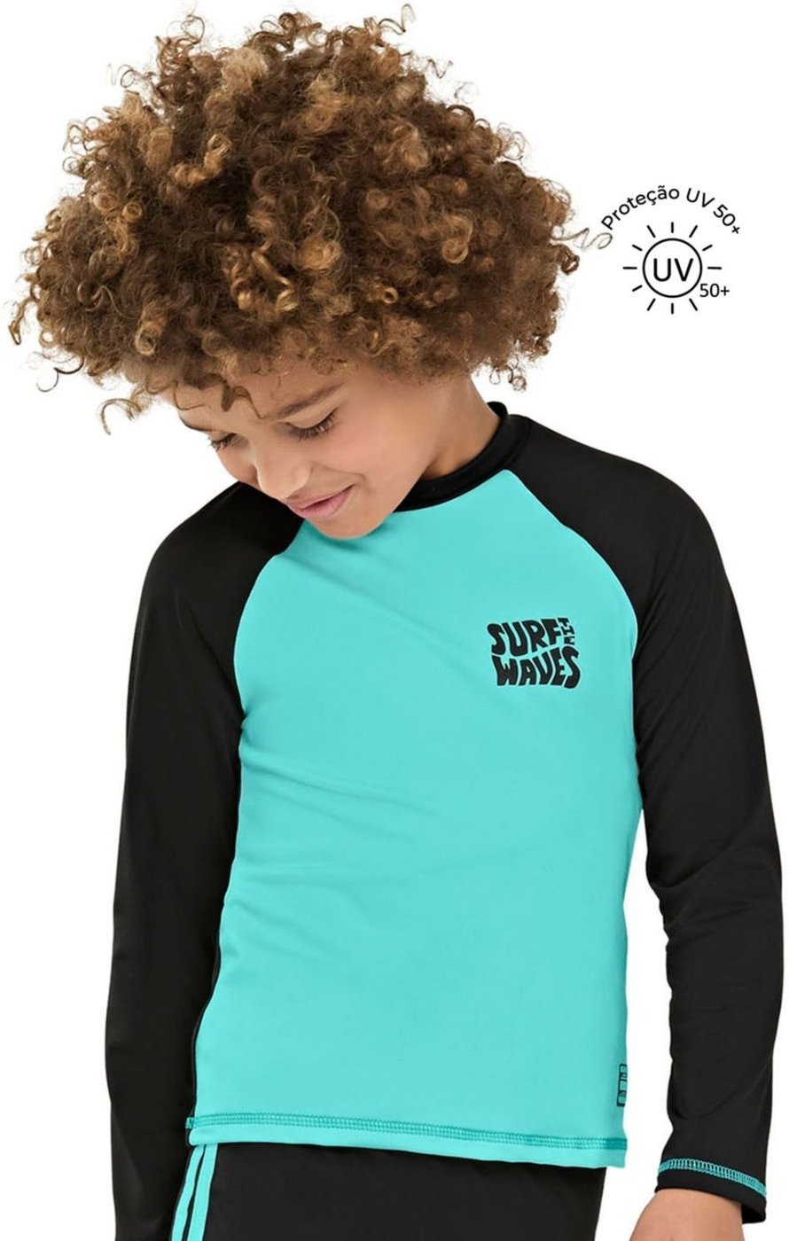 Imagem principal Camiseta de Proteção Menino Raglan Elian verde Elian verde