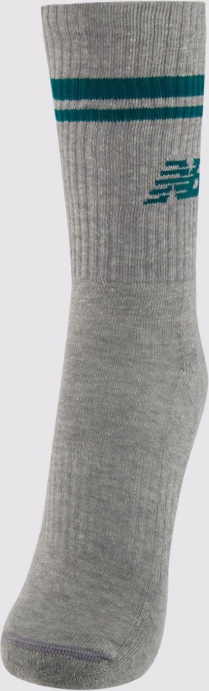 Meia New Balance Cano Alto Feminina Cinza e Verde