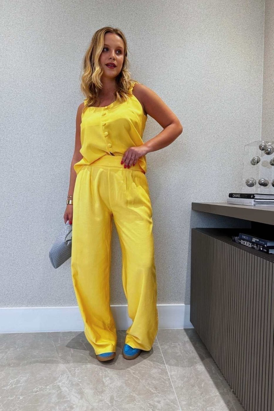 Calça Vanibele Wide Manteiga