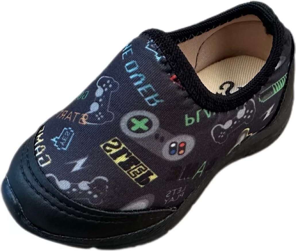 Imagem principal Infantil - Tênis Solzim Calce fácil video-game preto Solzim preto