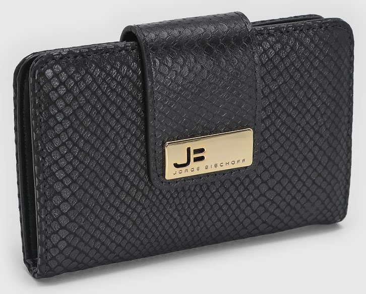 Imagem principal Carteira Feminina Jorge Bischoff Texturizada Placa Preta preto Jorge Bischoff preto