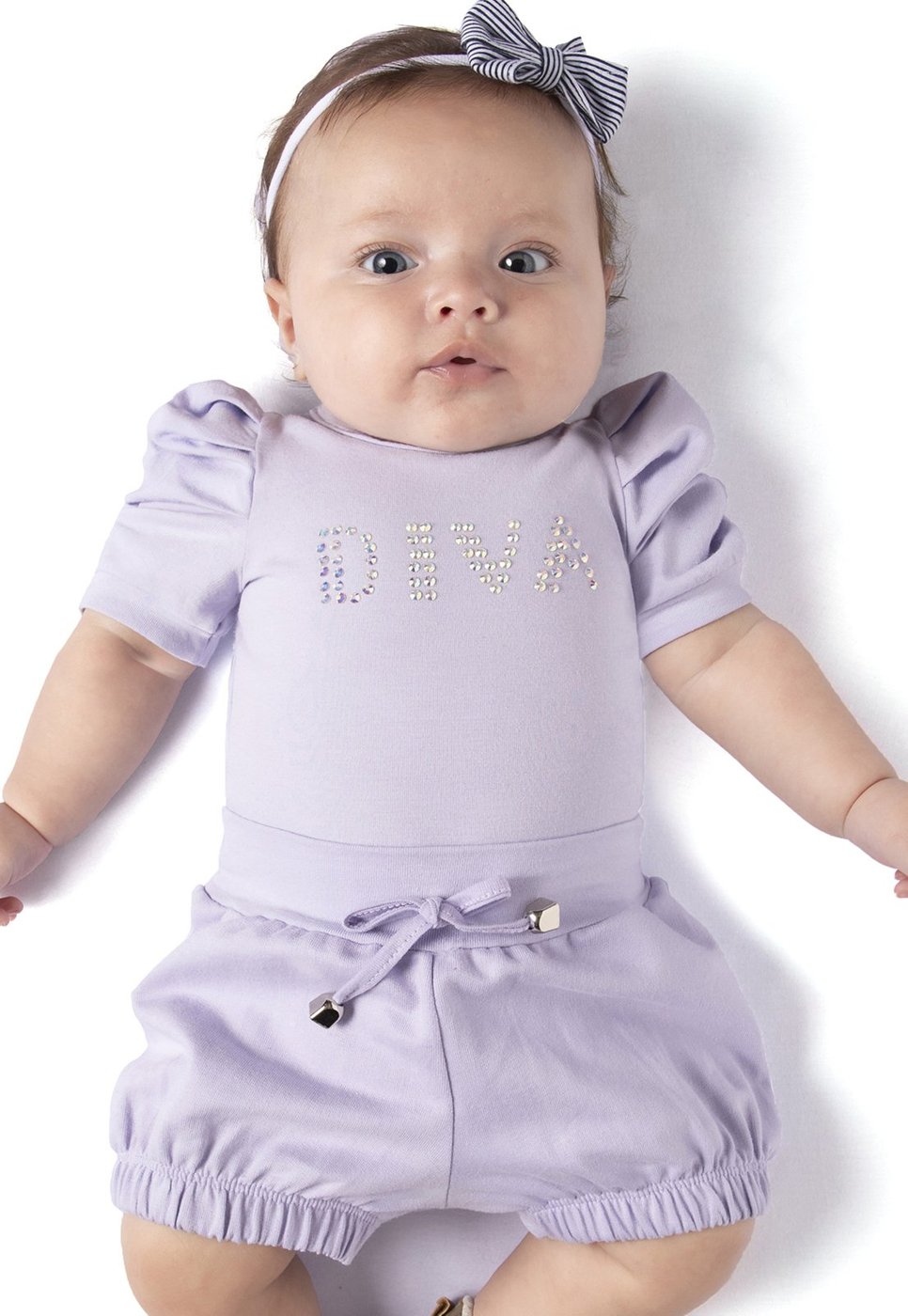 Infantil - Conjunto Body Short Lilás TMX