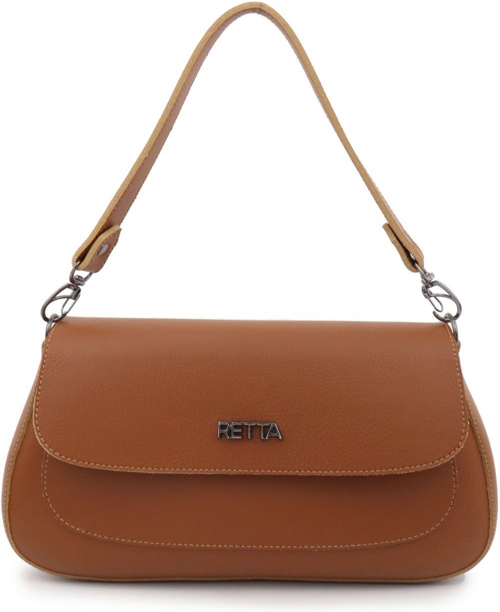 Bolsa Feminina Transversal Pequena Para Festa de Ombro e Mão Retta Oficial Caramelo