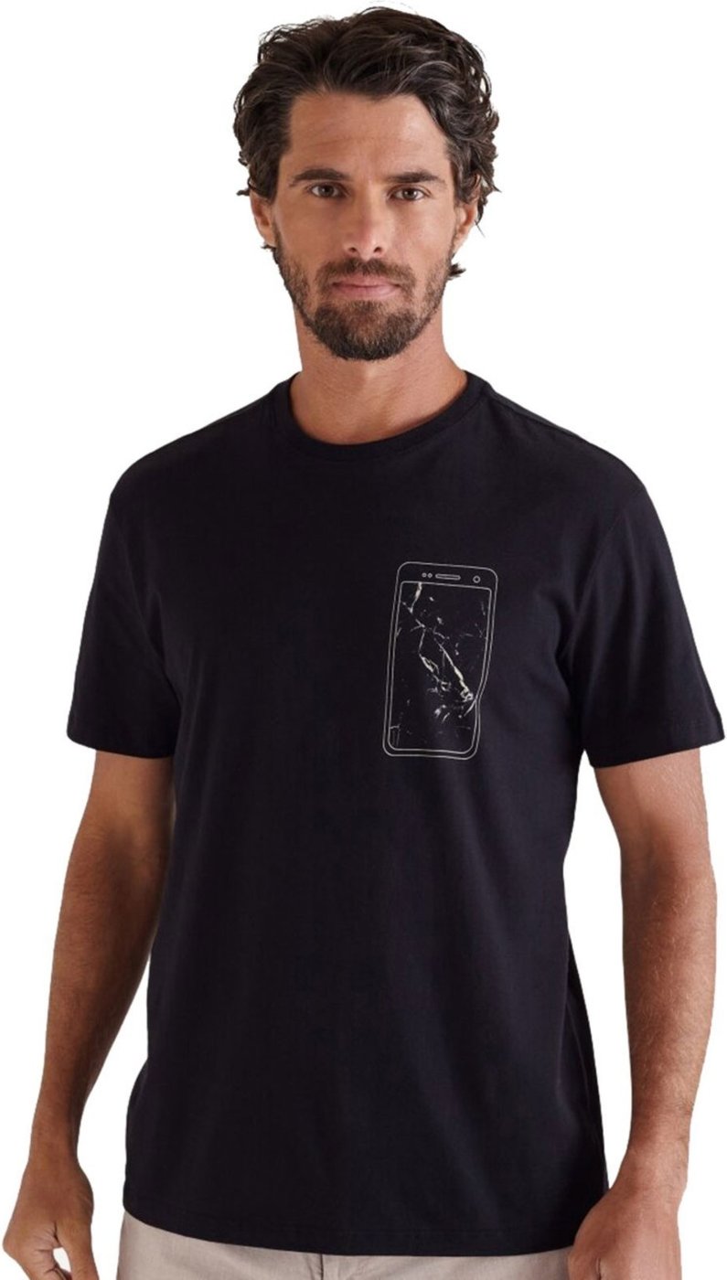 Imagem principal Camiseta Reserva Masculina Mirror Vj Preta preto Reserva preto