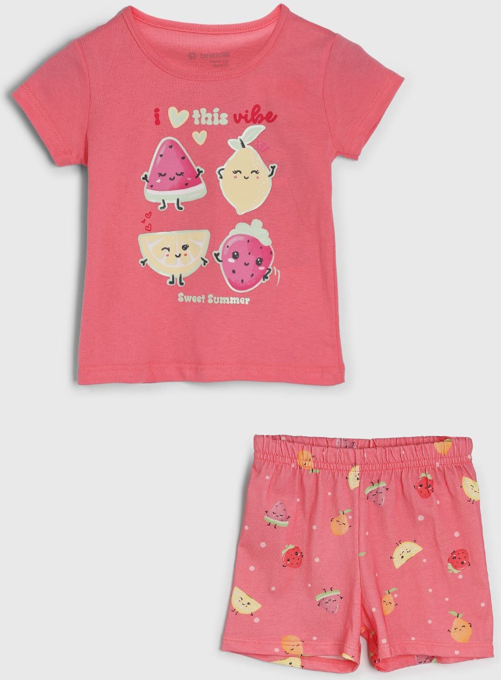 Imagem principal Pijama Curto Brandili Estampa Frutas rosa Brandili rosa