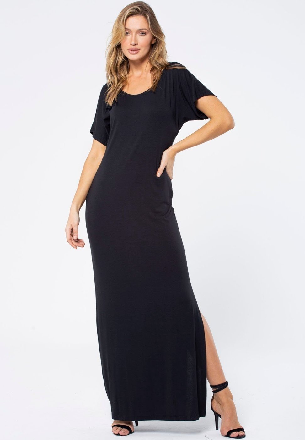 Vestido Longo Amazonia Vital Malha Fenda na Lateral