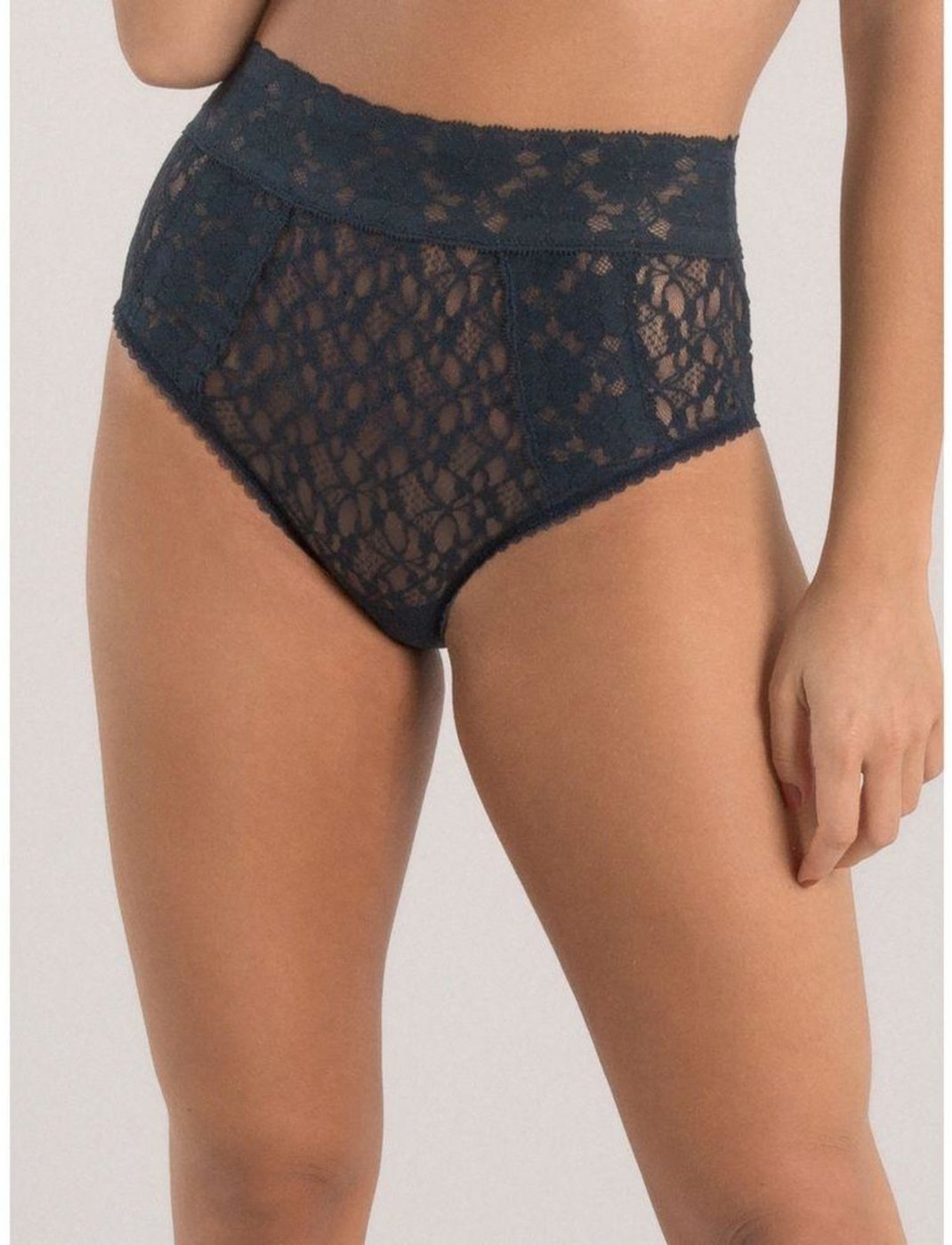 Imagem principal Calcinha Cintura Alta Renda Sweet Lace Marinho Loungerie azul Loungerie azul