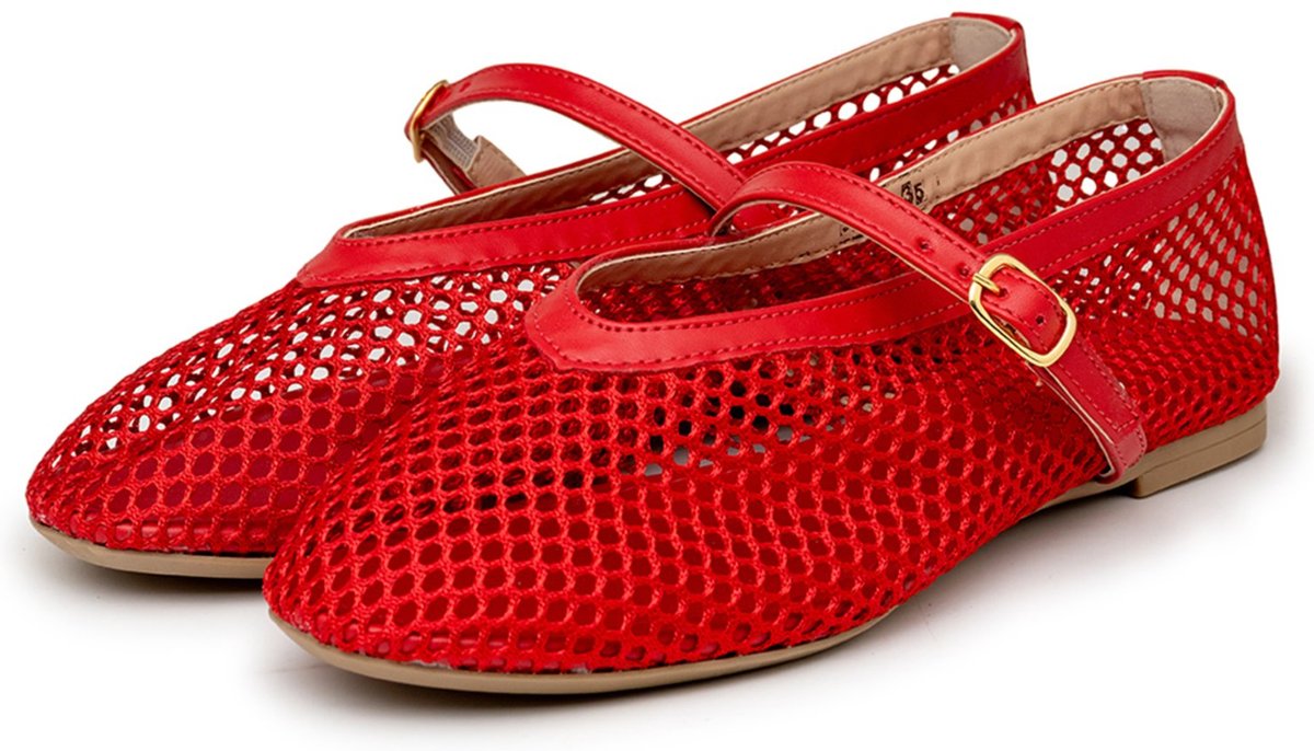 Imagem principal Sapatilha De Tela Feminina Tendência Bico Redondo 5400 Vermelha Hannah Footwear vermelho Hannah Footwear vermelho