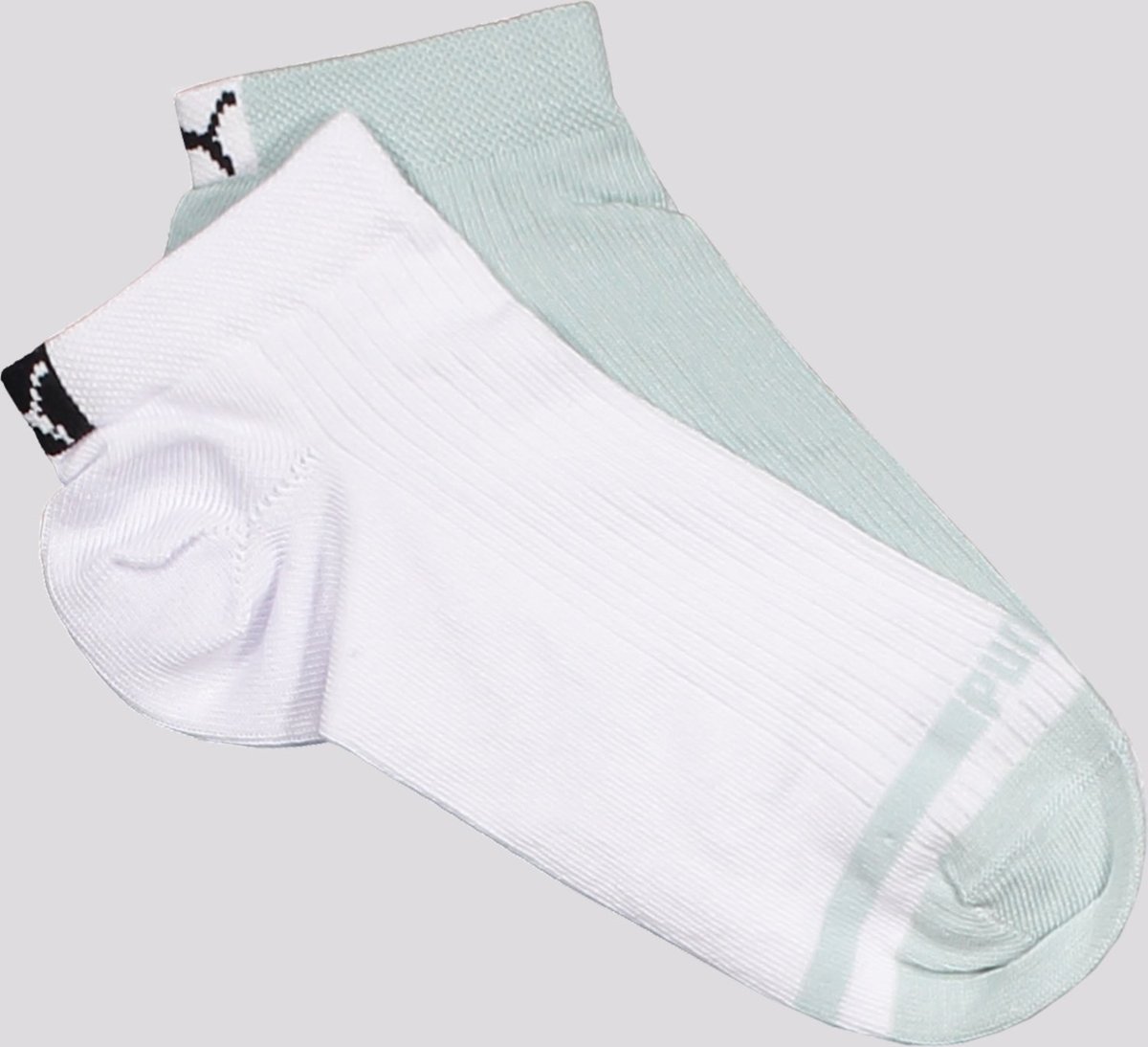 Kit Meia Puma Sapatilha 2 Pares Feminina Branca e Verde