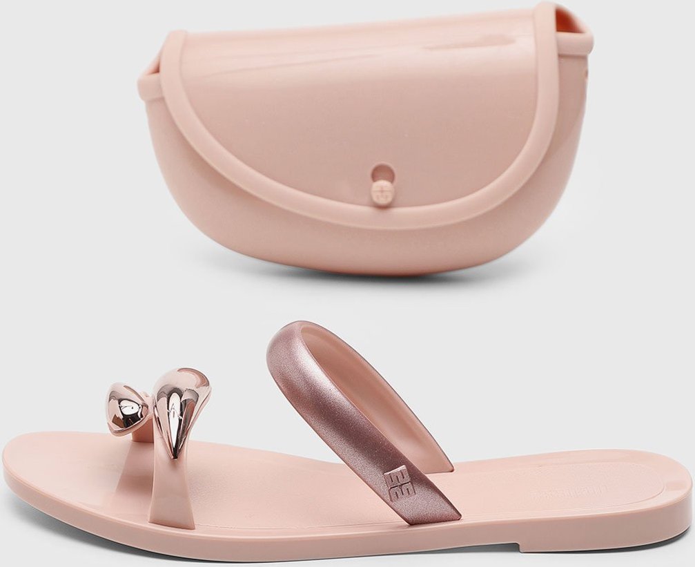 Imagem principal Kit Rasteira e Bolsa Feminina Melissa Tiras Laço rosa Melissa rosa