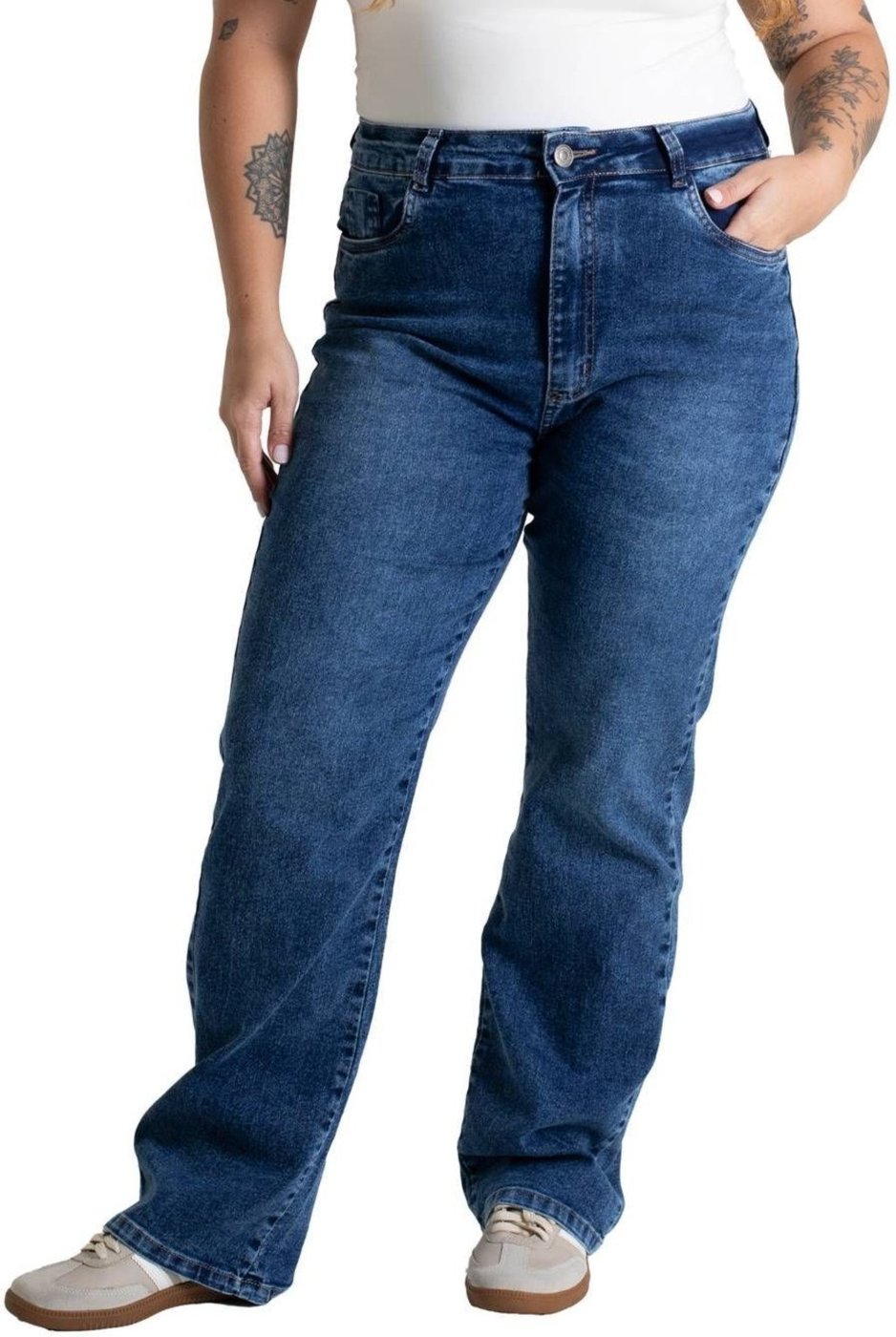 Calça Jeans Sawary Wide Leg Petit - 279965