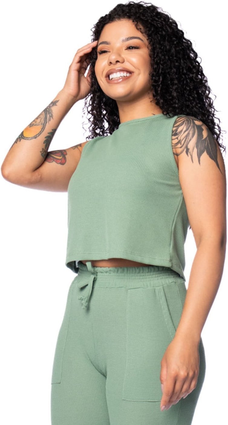 Regata Cropped Feminina Babicat Texturizada