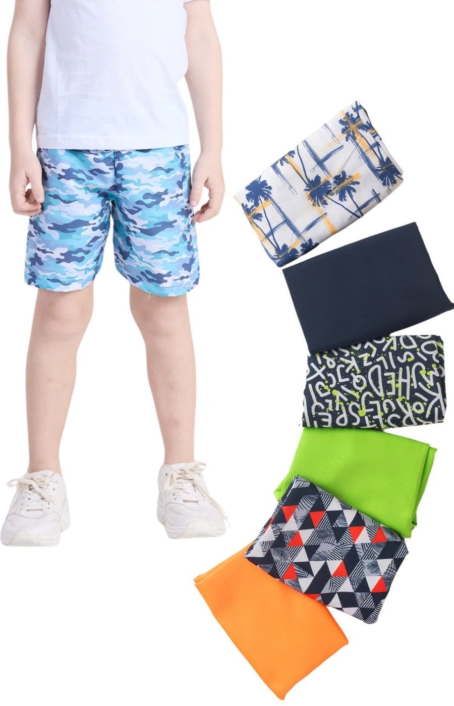 Imagem principal Infantil - Kit Sortido 5 Bermudas - Tamanho 2 ao 12 VIDA COSTEIRA multicolorido VIDA COSTEIRA multicolorido