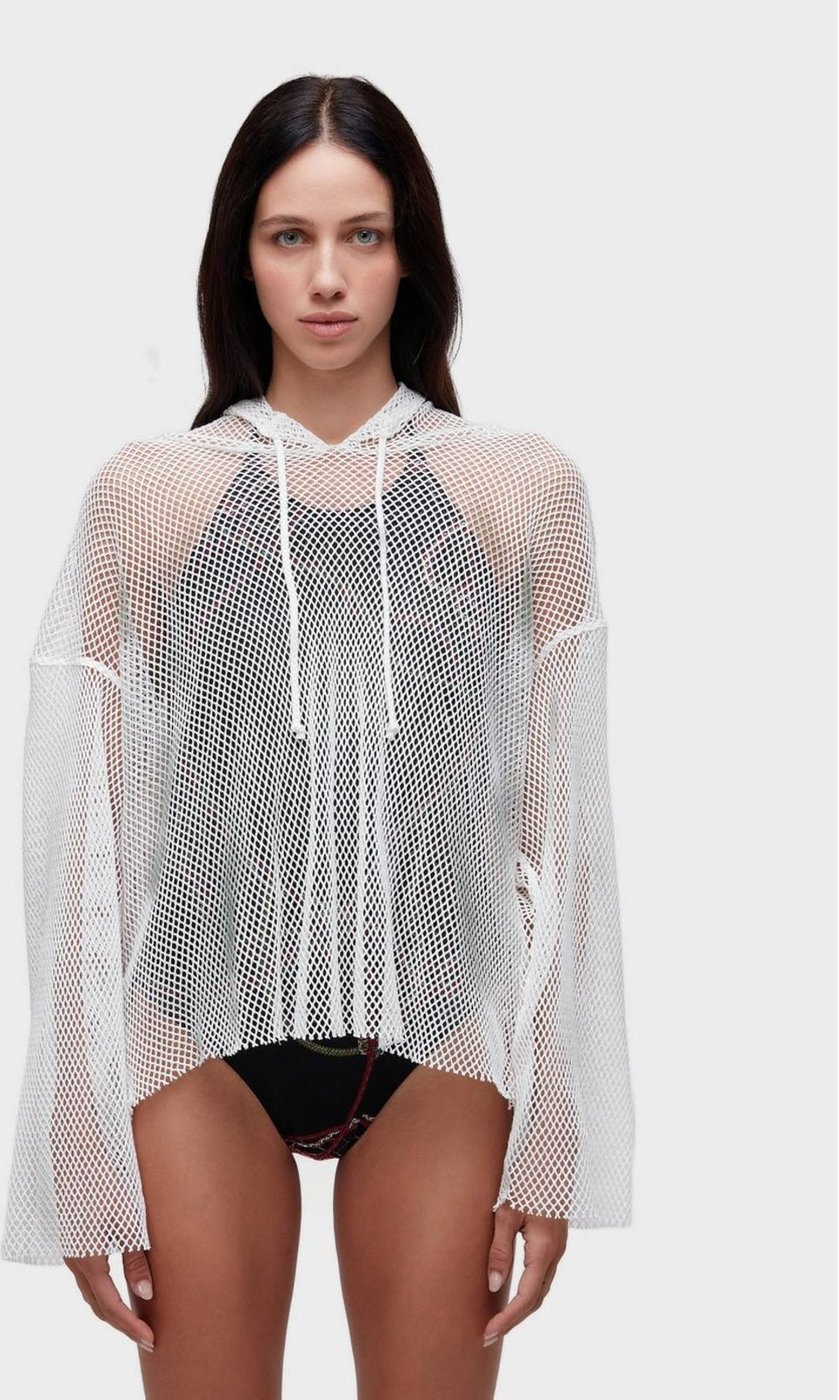 Imagem principal Camisa capuz layers tela Osklen branco Osklen branco