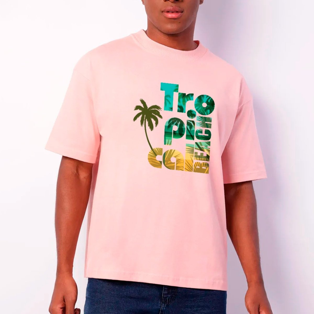 Imagem principal Camiseta Ousy Básica Tropical Beach Unissex preto ousy preto