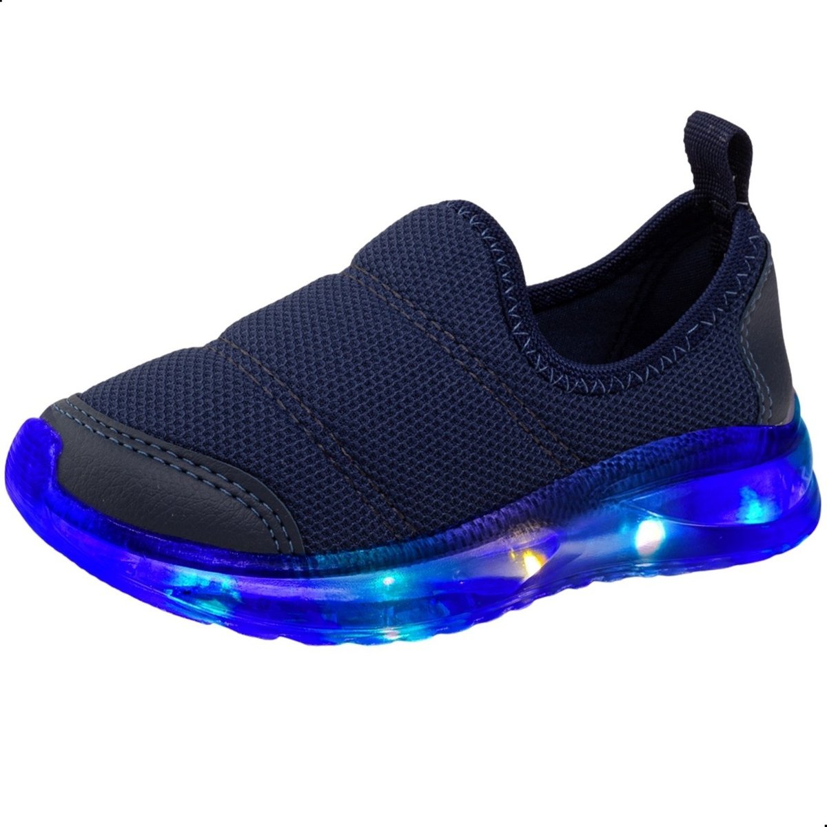 Imagem principal Infantil - Tênis de Led Menino Luzinha Pisca Tenis Masculino Minipasso azul marinho Minipasso azul marinho