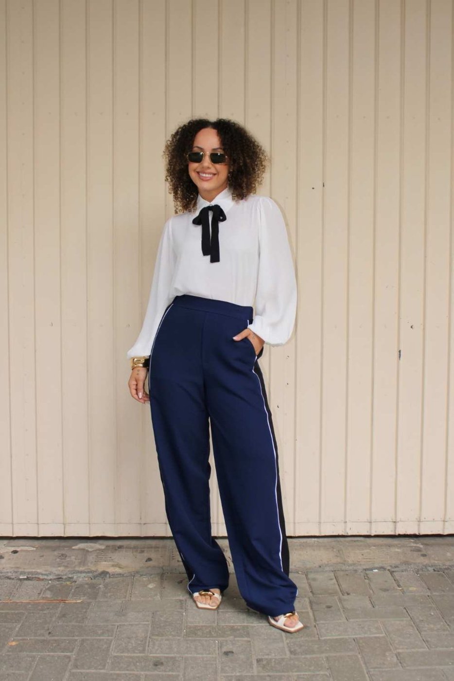 Calça Vanibele Wide Marinho