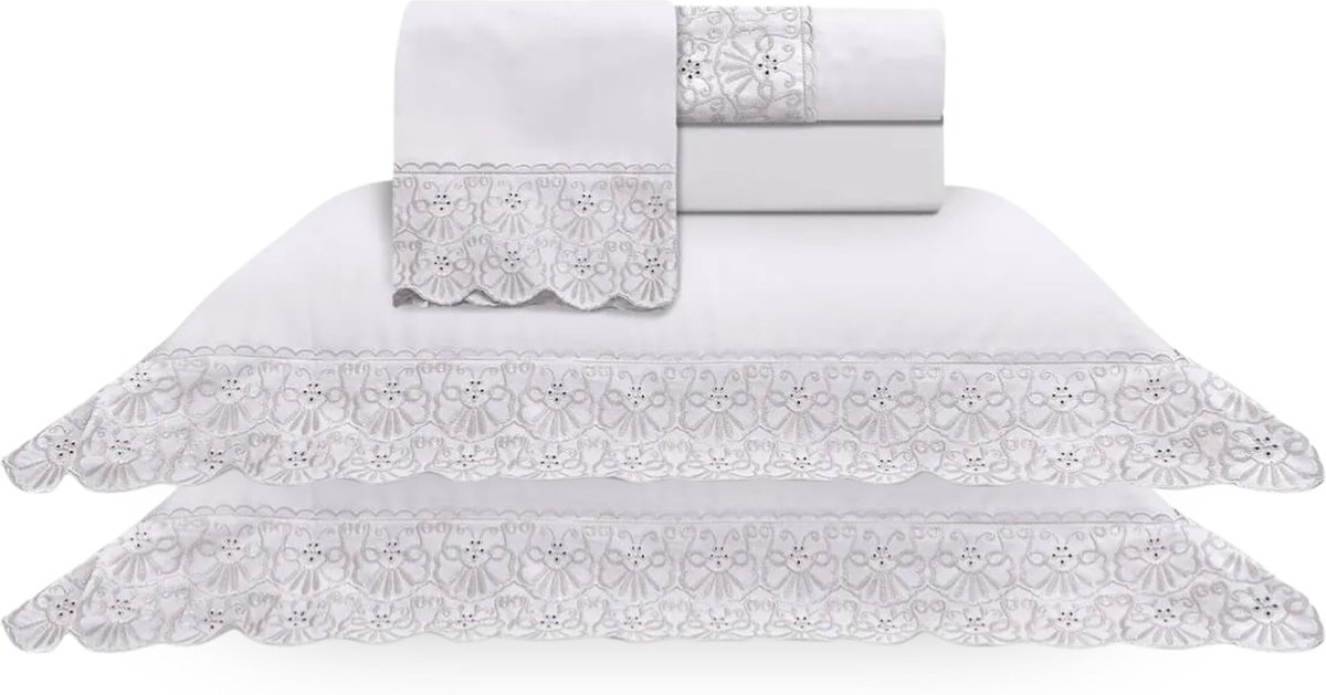 Imagem principal Jogo Cama 230 Fios Buettner Renda Bordada Cris branco Buettner branco