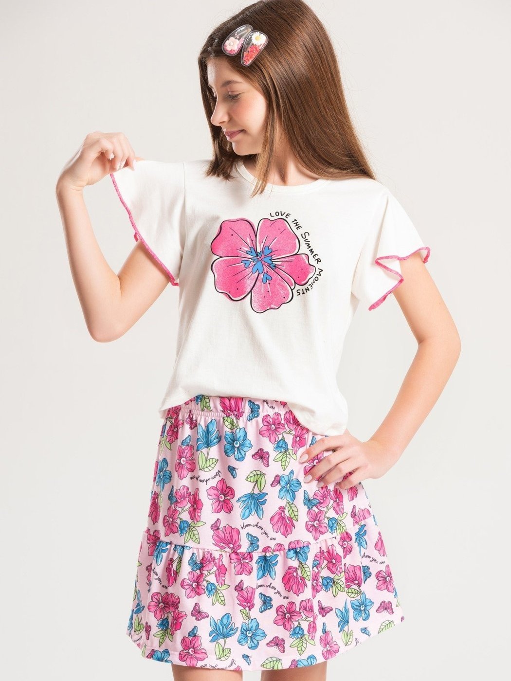 Imagem principal Infantil - Conjunto Platinum Momentos Do Verão Rosa PLATINUM KIDS branco rosa PLATINUM KIDS branco rosa