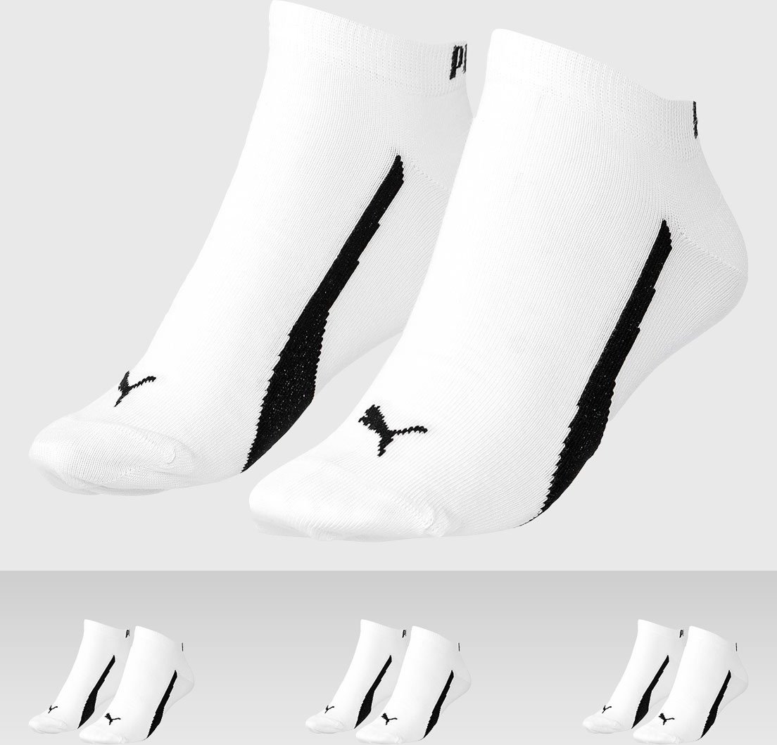 Kit 3pçs Meia Puma Soquete Logo Branca
