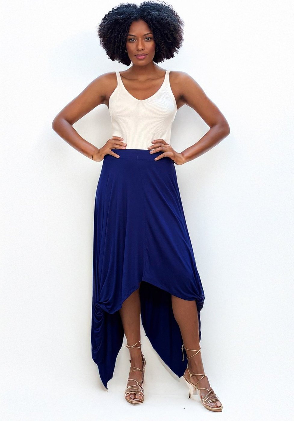 Saia Longa Amazonia Vital Malha Nó Hippie Chic Bic