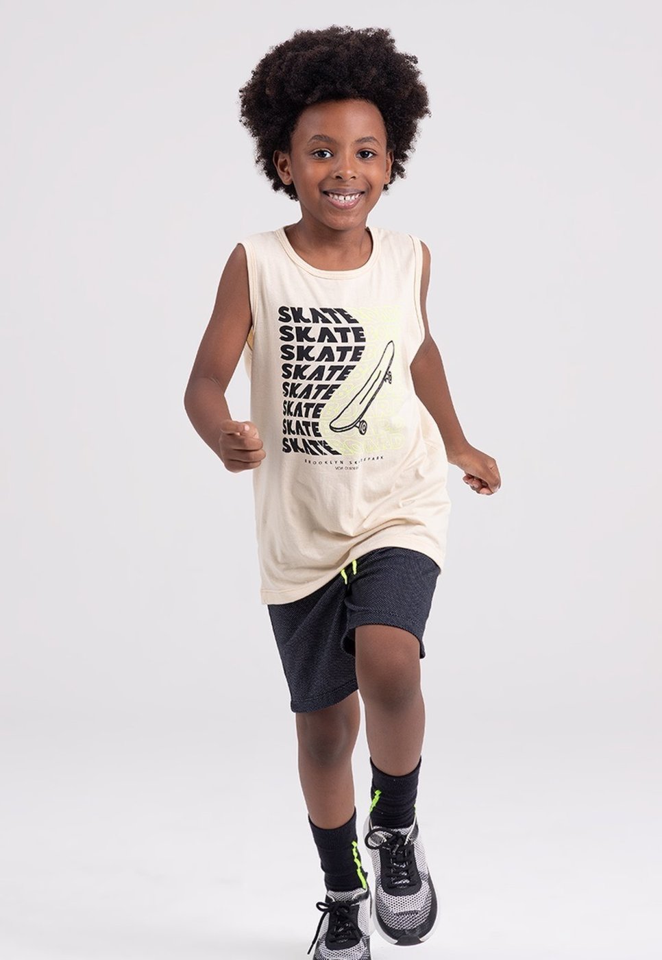 Infantil - Conjunto Regata Web Skaterboard Off-White