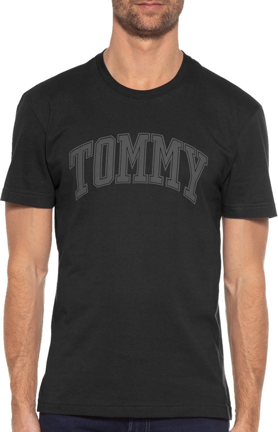 Imagem principal Camiseta Tommy Jeans Masculina Regular Collegiate Arc Preta preto Tommy Jeans preto