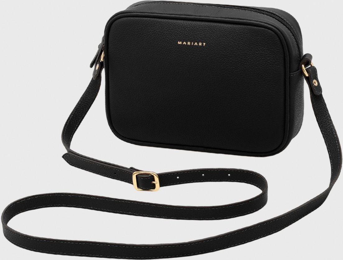 Bolsa Transversal Couro Mariart Jeri Preta