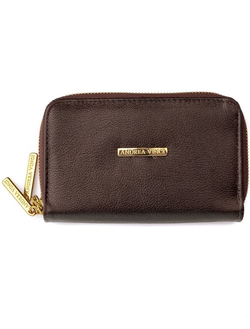 Imagem principal Carteira Andrea Vinci Feminina De Couro Liso Martina 9,5x15,5cm - Café vermelho Andrea Vinci vermelho