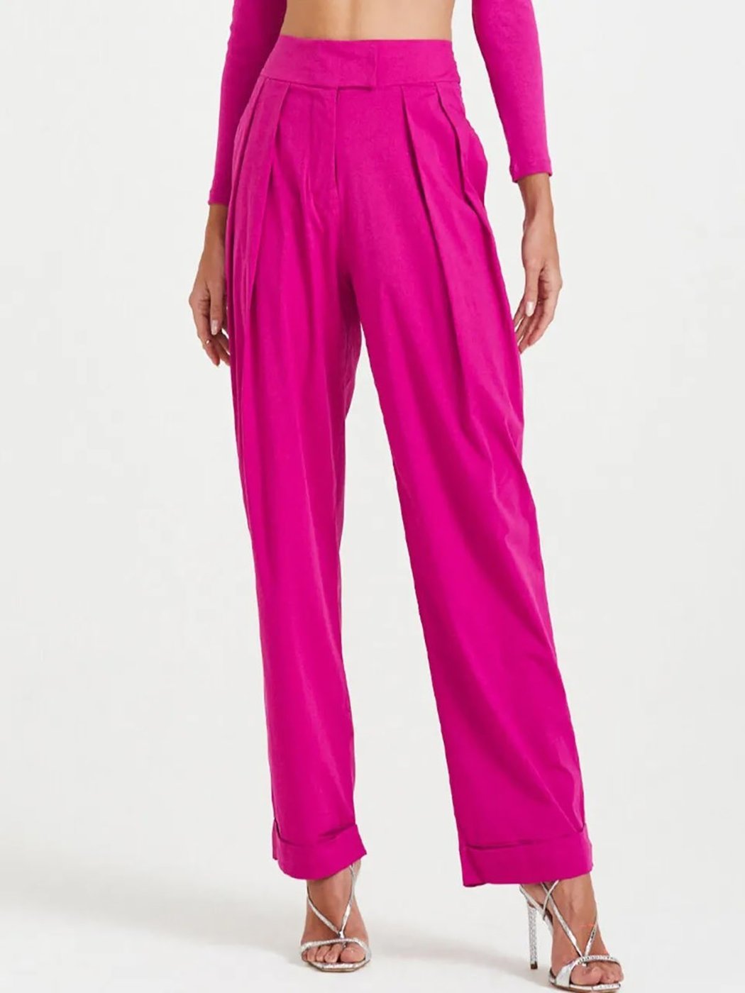 Imagem principal Calça Reta Zen em Tricoline rosa ZEN rosa