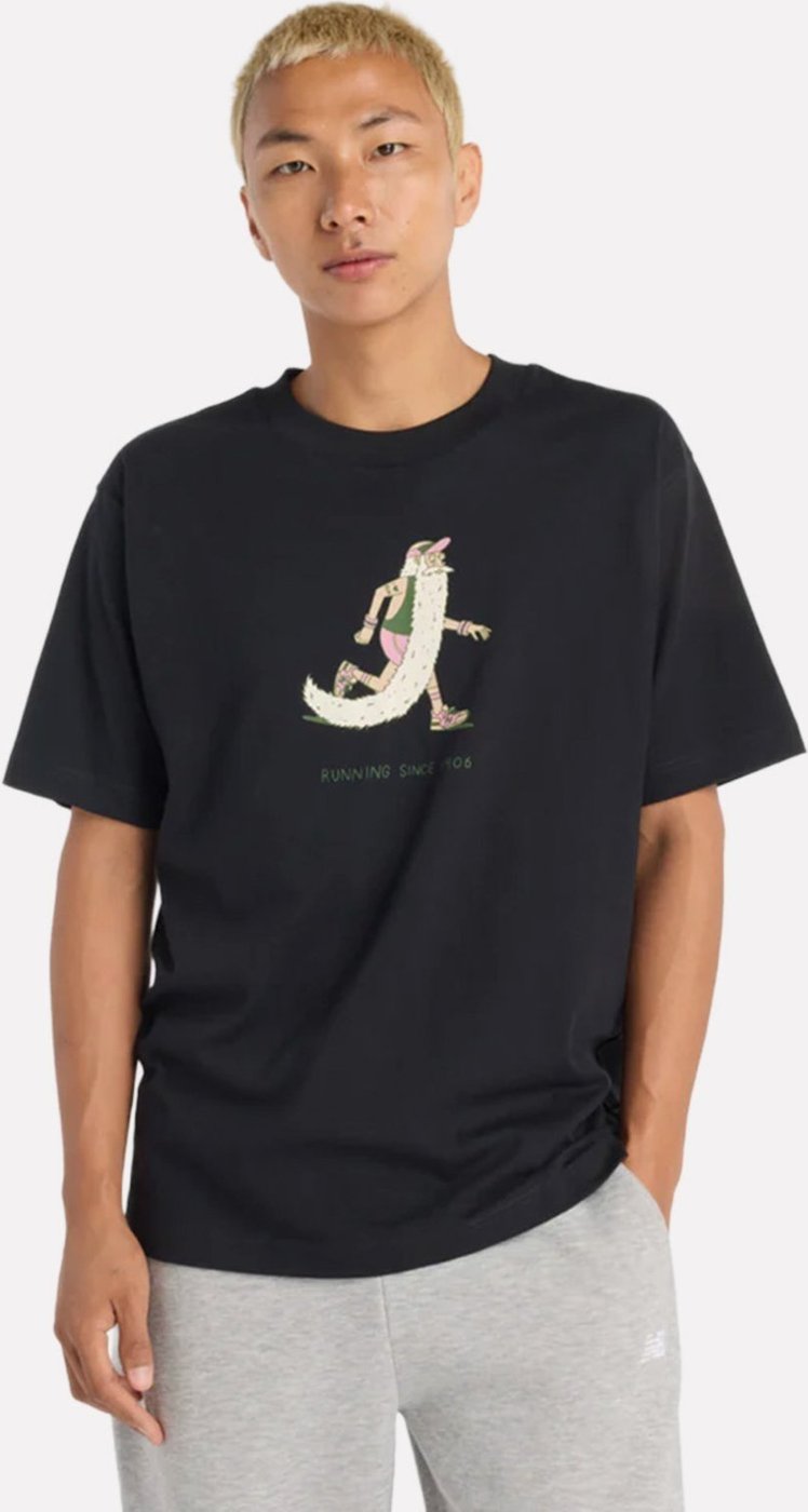 Camiseta New Balance Masculina Relaxed Bearded Runner Preta