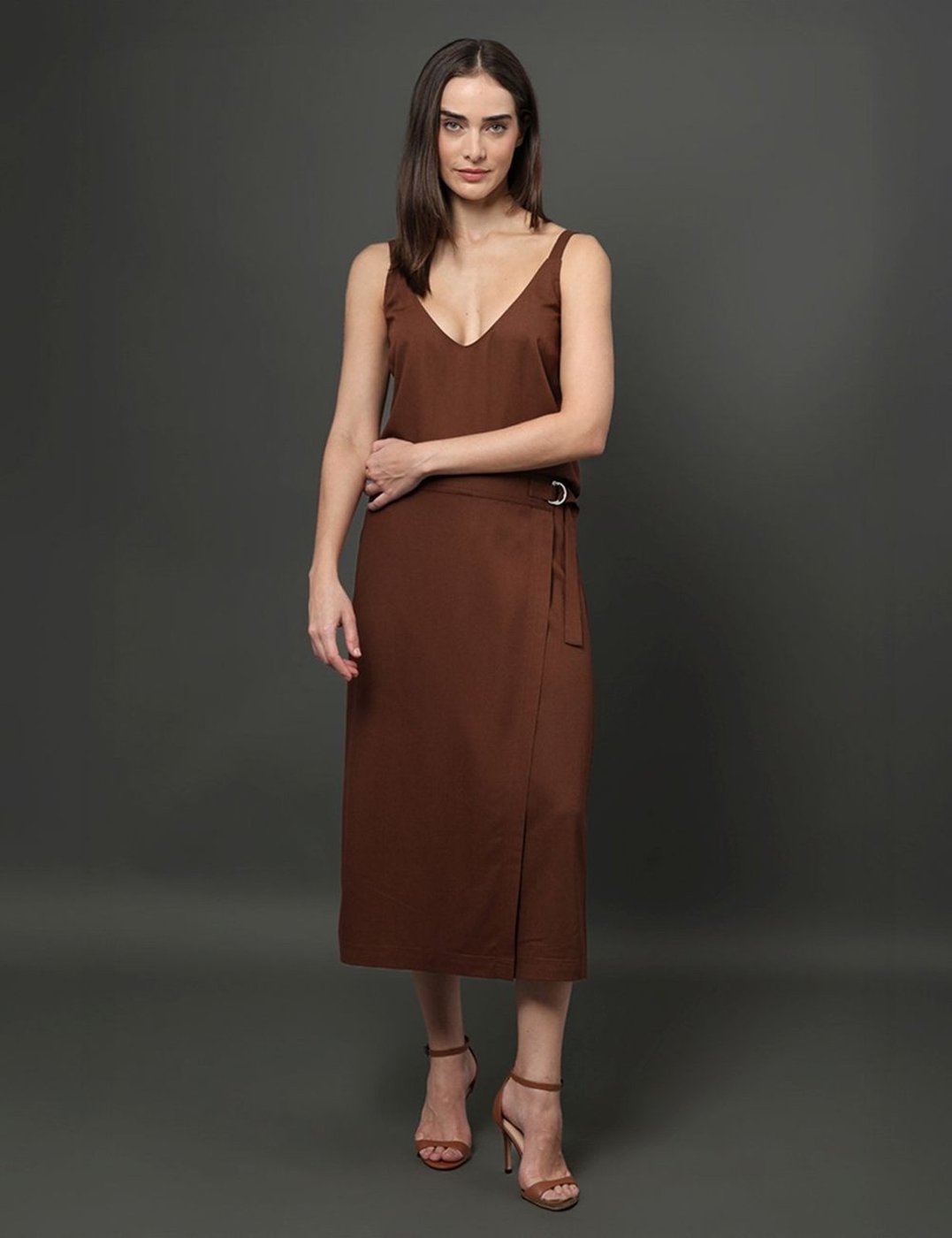 Imagem principal Top Feminino Meia Argola Calvin Klein Jeans marrom Calvin Klein Jeans marrom