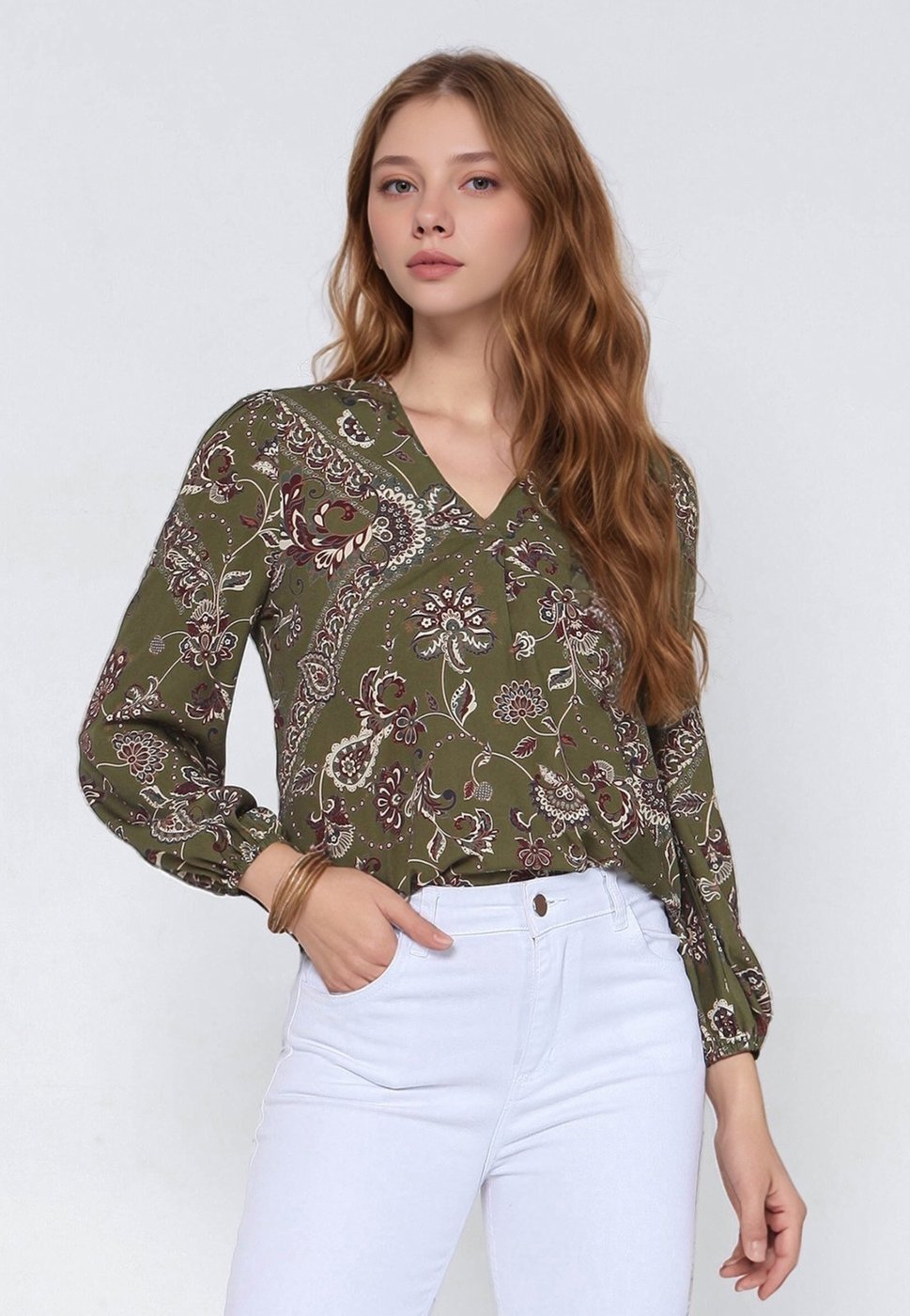 Imagem principal Blusa Intens Manga Longa Viscose verde Intens verde