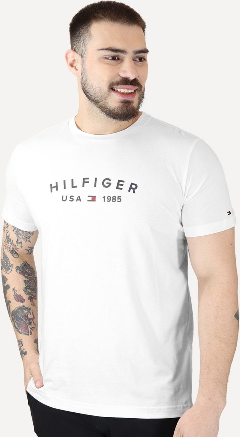Imagem principal Camiseta Tommy Hilfiger Masculina Fathers Arc USA Branca branco Tommy Hilfiger branco