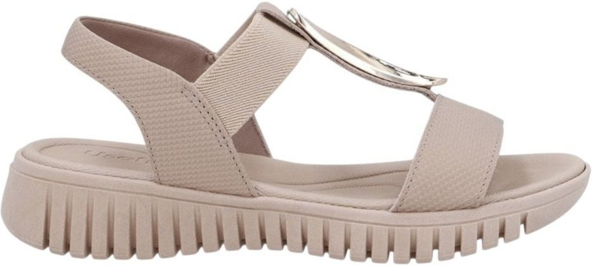 Imagem principal Sandália Usaflex Enfeite Dourado Feminina nude Usaflex nude