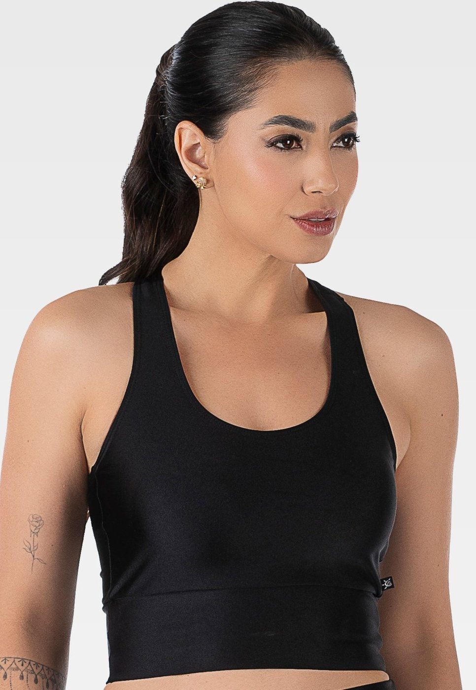 Imagem principal Top Fitness Cirrê Cós Largo Bojo Removível Summer Soul cinza Summer Soul cinza