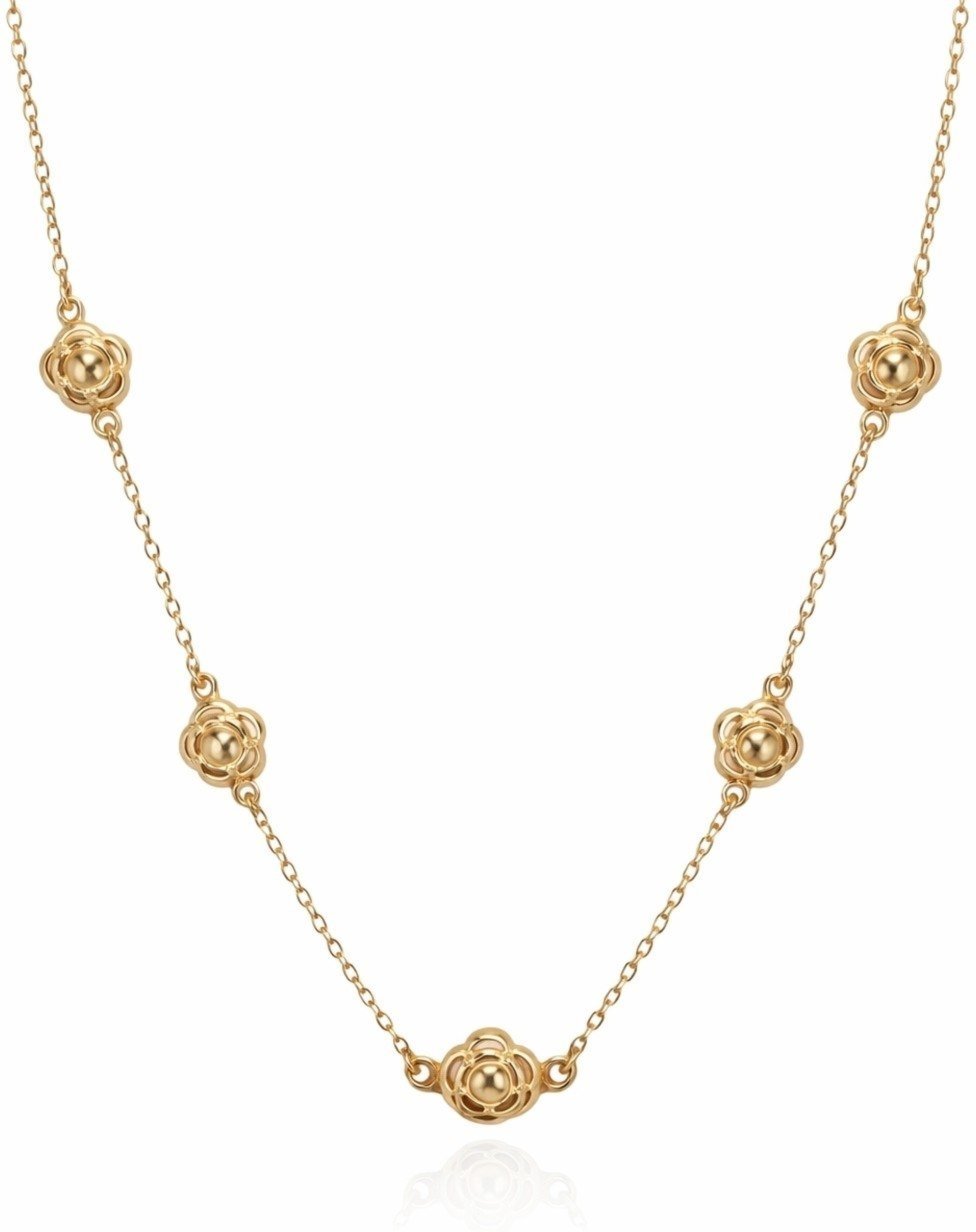 Imagem principal Choker com Flores Lisas Banhada a Ouro 18k Alexandra Michelassi Semijoias prata Alexandra Michelassi Semijoias prata