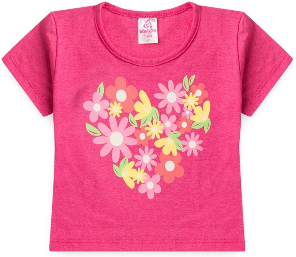 Imagem principal Infantil - Conjunto de Verão para Menina Cropped e Shorts Flores GKS verde GKS verde