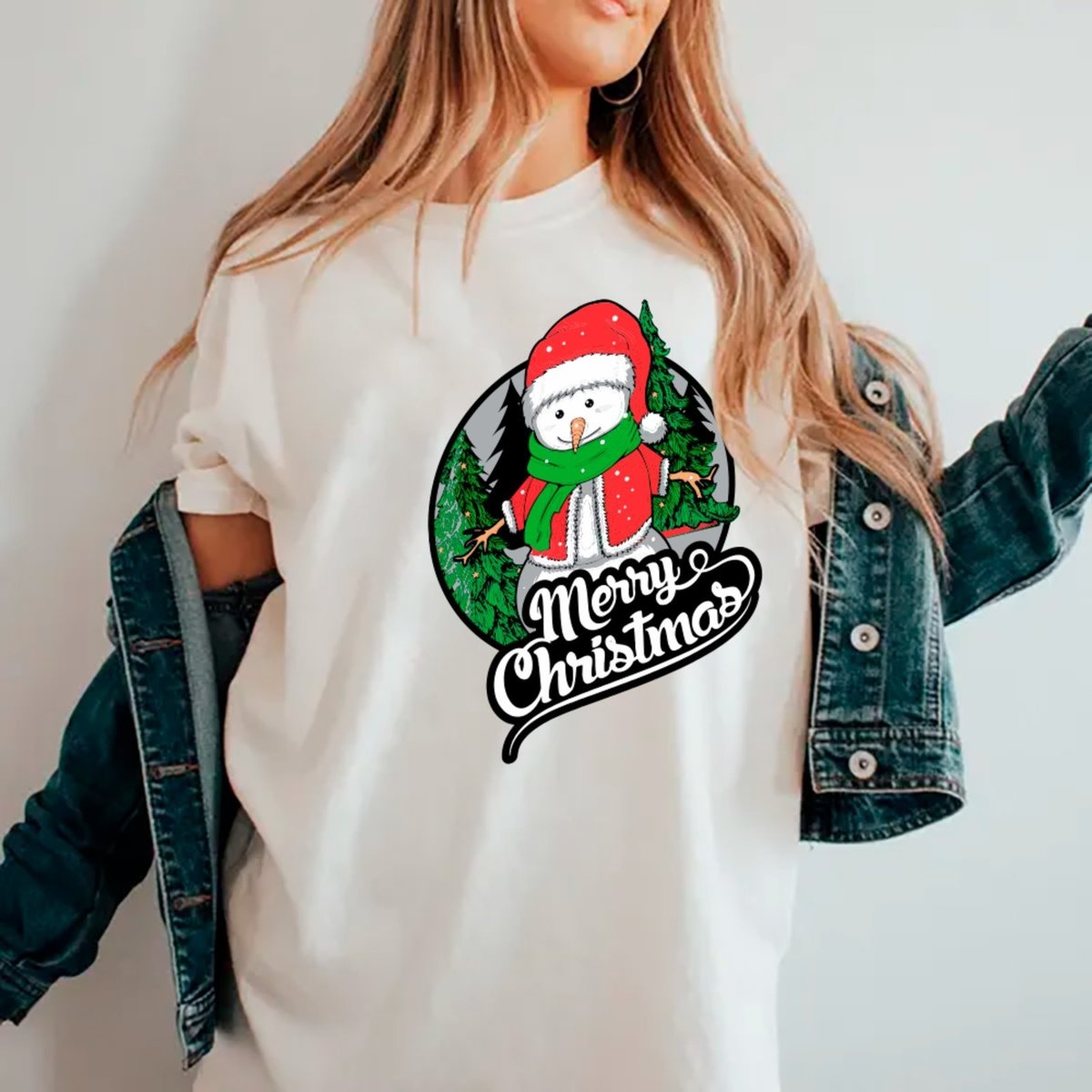 Imagem principal Camiseta Ousy Oversized Merry Christmas Boneco de Neve Estampa Natalina Unissex marrom ousy marrom