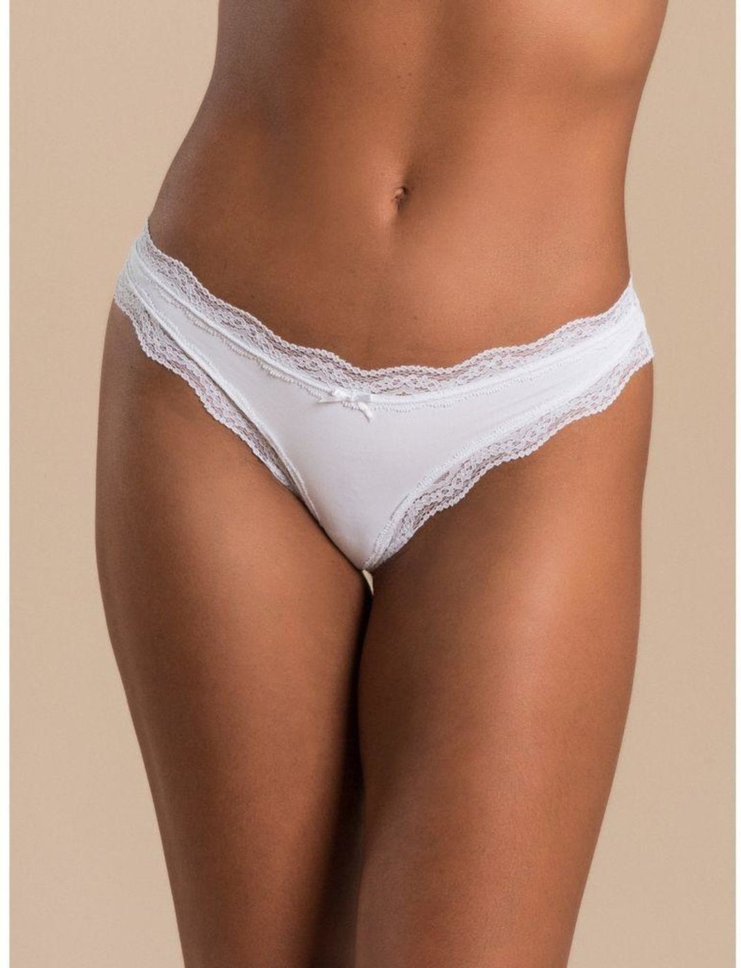 Imagem principal Calcinha Fio Dental Microfibra Renda Pop Colors Loungerie branco Loungerie branco