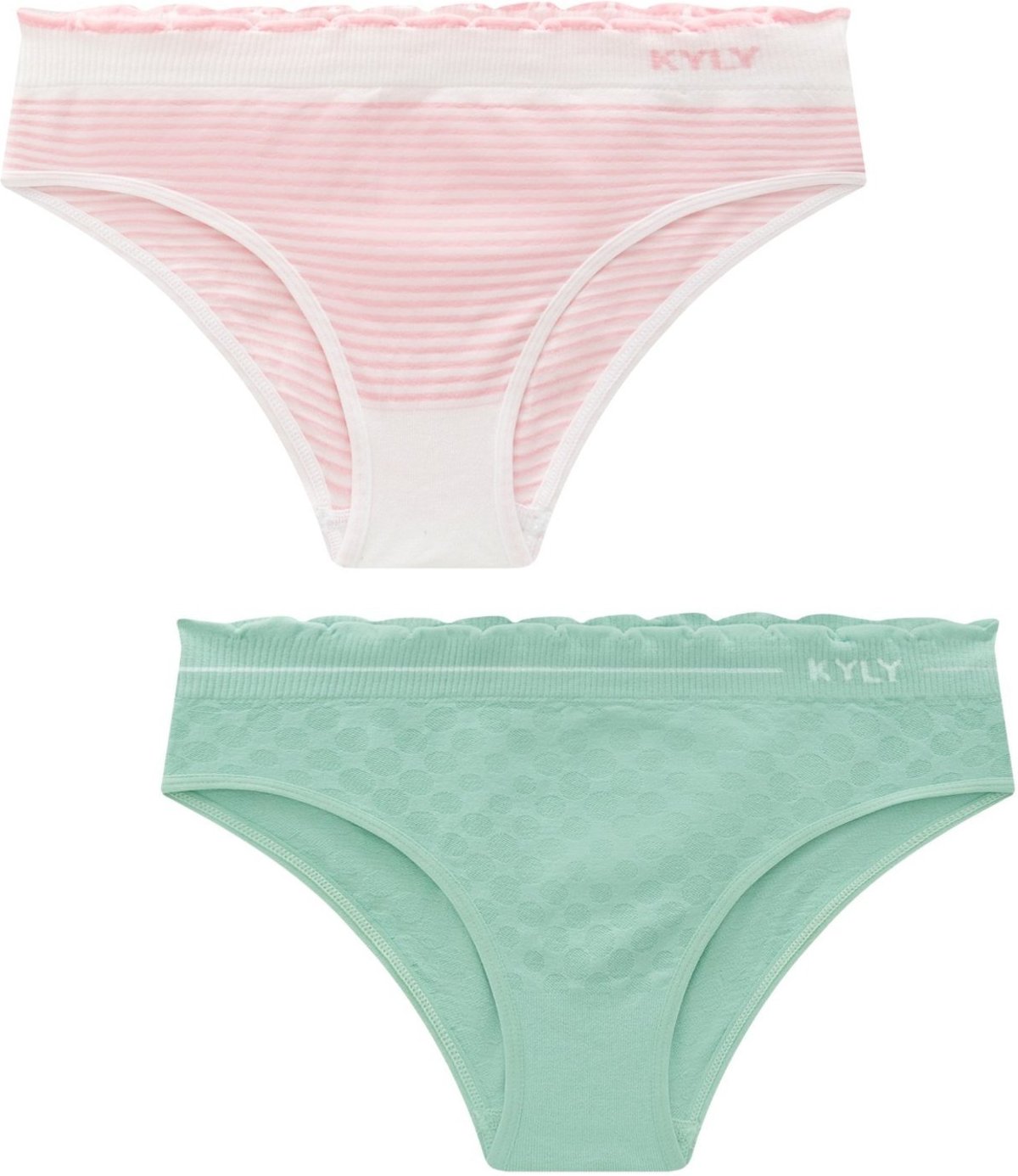 Imagem principal Kit 2pçs Calcinha Menina Kyly Lisa Turmalina e rosa/verde rosa Kyly rosa/verde rosa