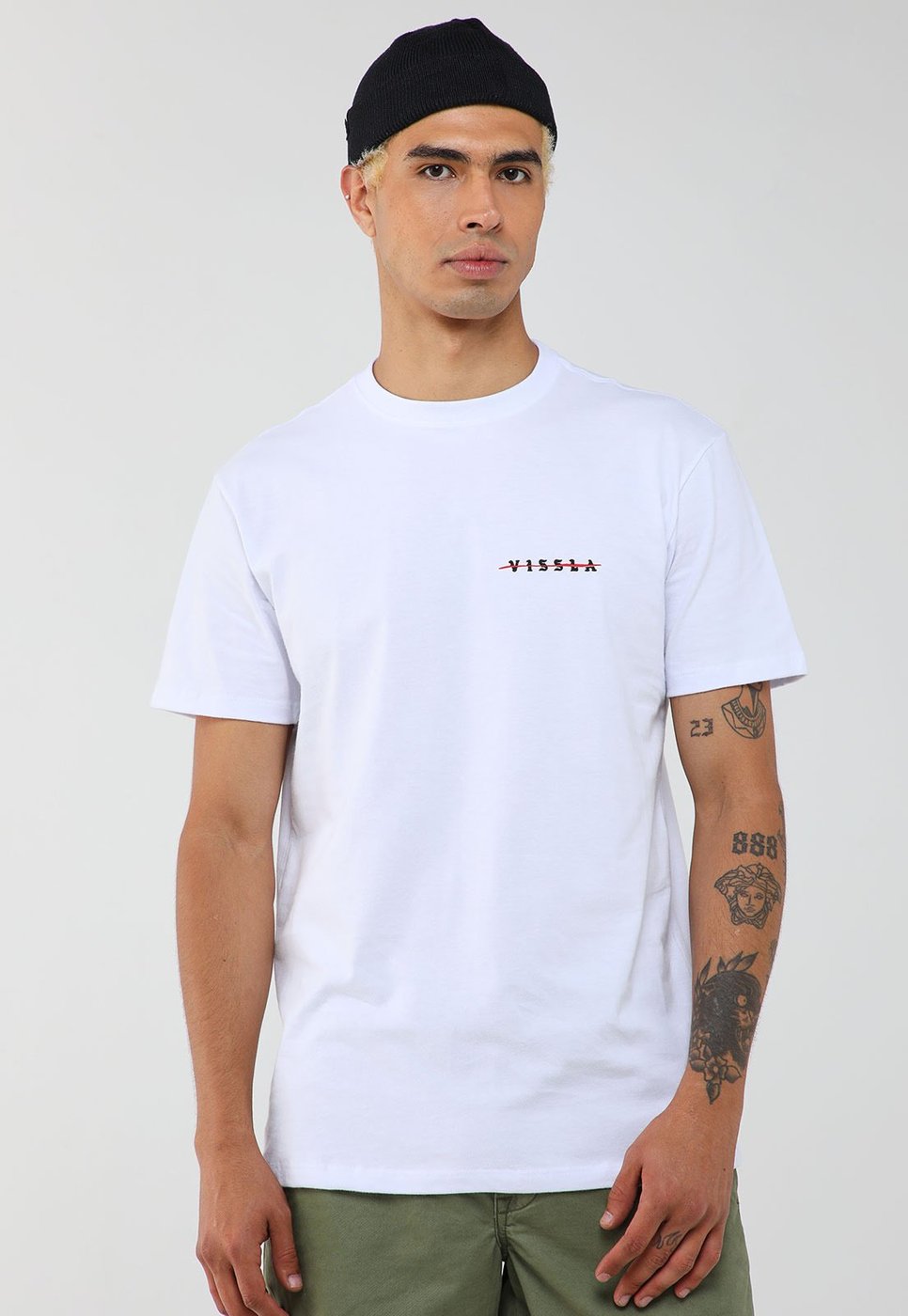 Imagem principal Camiseta Masculina Vissla Silk Skull Island Branca branco Vissla branco