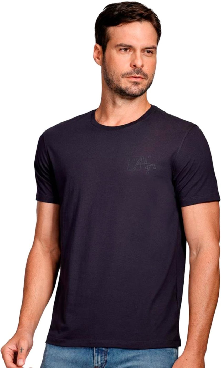 Camiseta Aramis Pixel Outline Ve25 Marinho Masculino