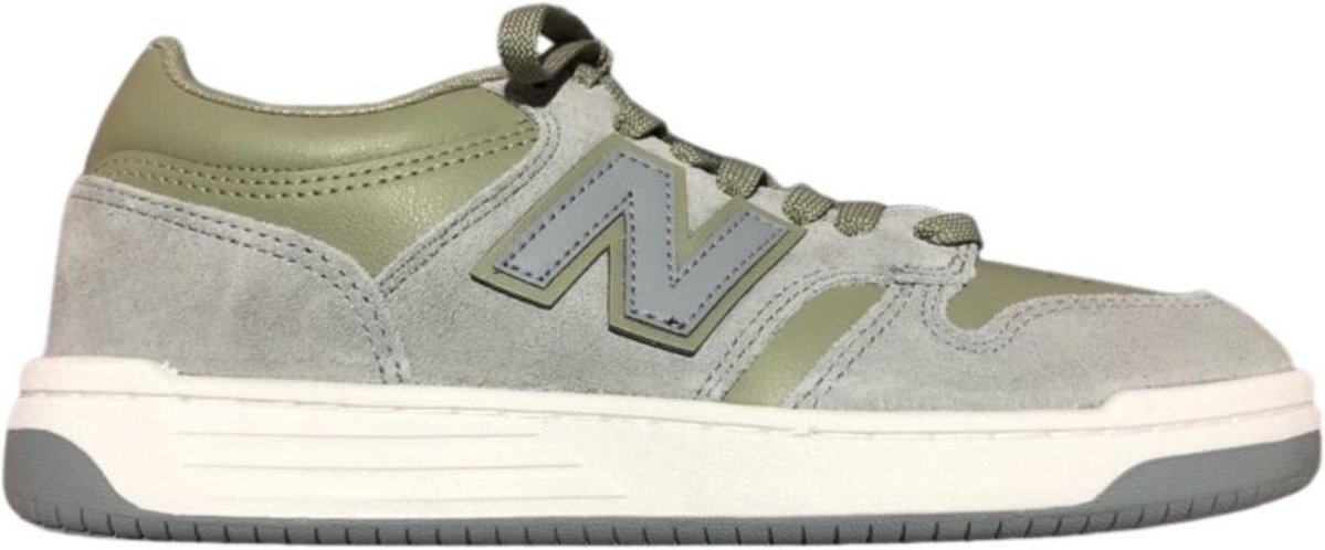 Imagem principal Tênis New Balance 480 Low Masculino - Cinza/verde Musgo cinza verde New Balance cinza verde