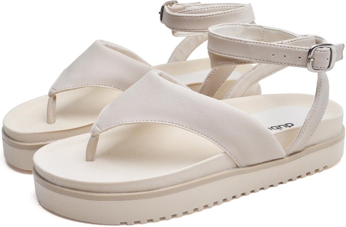 Sandália Feminina Papete DUBUY 2046FG Off-White