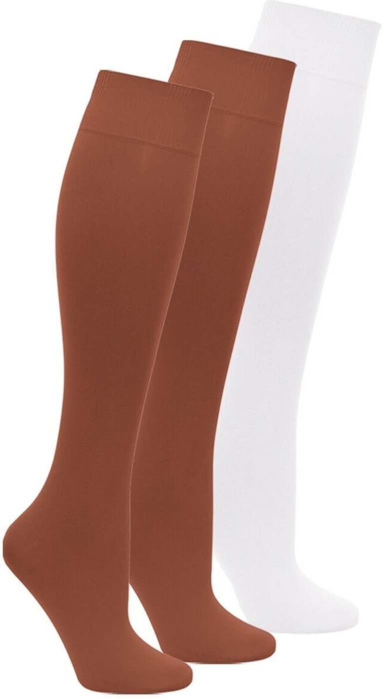 Kit com 3 Meias 3/4 Fio 40 Opaca Loba