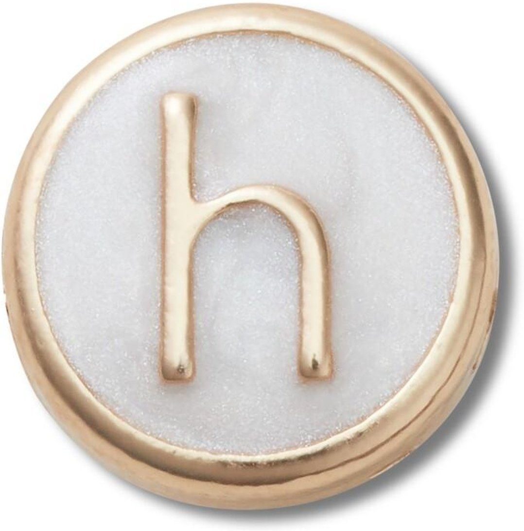 Infantil - Jibbitz™ letra h pequena perolizada unico