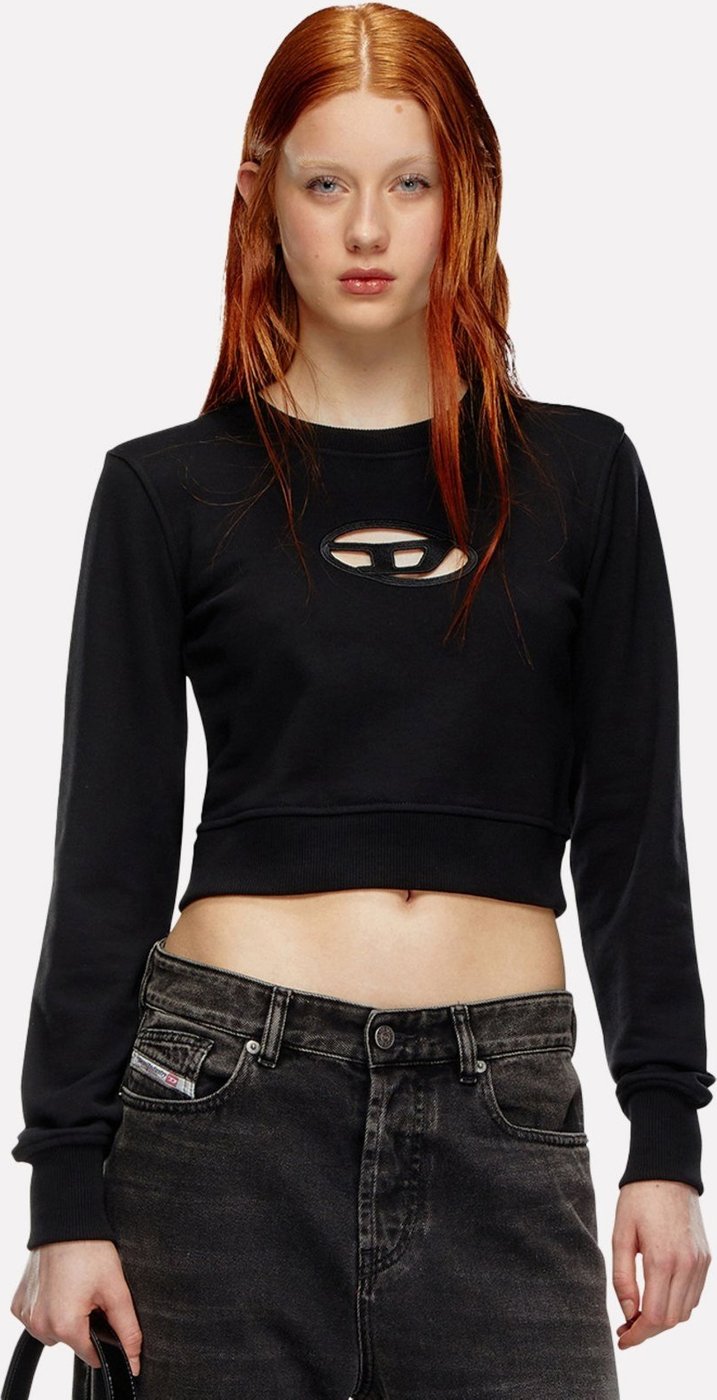 Imagem principal Blusa Diesel Feminina Moletom Cropped Slim F-Slimmy-OD Preta preto Diesel preto